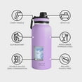 thumbnail image 4 of BOZ Stainless Steel Water Bottle XL (1 L / 32oz) Wide Mouth, Vacuum Double Wall Insulated (Lavender), 4 of 6