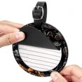 thumbnail image 2 of Motorcycle Theme 2pcs PU Leather Round Bag Tags Suitcase Handbag Tags with Privacy Cover and Name ID Tag for Travel Luggage, Handbags, Backpacks, School Bags, 2 of 6
