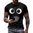 thumbnail image 7 of jowamay Googly Eyes Tshirt Crewneck Men's Casual Funny Short Sleeve Summer Big Eyes Graphic Tees for Travel, 7 of 7