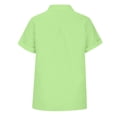 thumbnail image 5 of Button Down Shirts for Women Solid Color Lapel Collar V-Neck Short Sleeve Blouses Trendy Comfy Relaxed Fit Workout Tops, 5 of 8