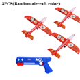 thumbnail image 3 of Paquete de 3 juguetes de lanzamiento de aviones, avión catapulta para niños con 3 pegatinas de bricolaje, juguetes voladores para niños, regalos para niños de 4 a 12 años, 3 of 8