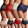 thumbnail image 6 of Womens Sexy Underwear Tummy Control Lace Panties High Waisted Plus Size Ladies Full Coverage Brief, 6 of 6
