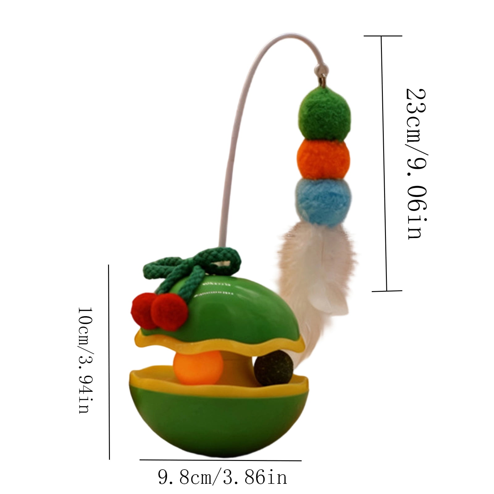 Cat Toy Interactive Ball, Catnip Filled Rolling Ball for Kitten with Bell, Self-Entertainment Kitten Teaser for Indoor Cats