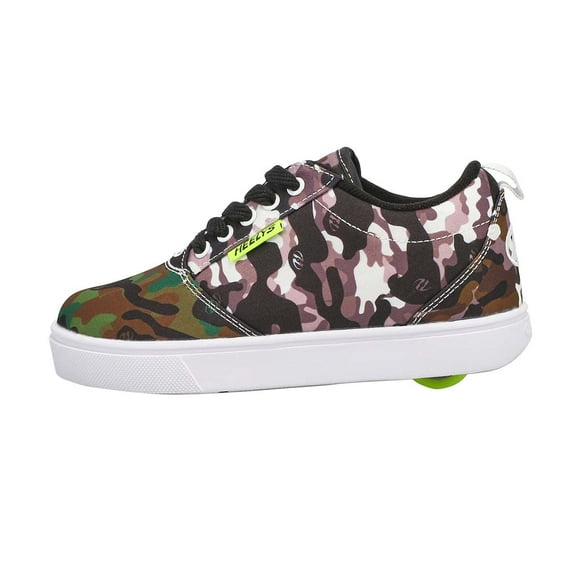 HEELYS Boy's Pro 20 Prints (Little Kid/Big Kid/Adult) Black/White/Green/Grey Camo 6 Big Kid