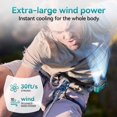 thumbnail image 4 of Ventilador de cintura Astaowl, 1200 mAh, recargable por USB, 10 velocidades, azul, 4 of 7