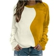thumbnail image 4 of Mittory Long Sleeve Tops for Women Spring Fashion Color Block T Shirts Casual Ladies Tees Trendy Clothes, 4 of 5