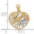 thumbnail image 4 of Finest Gold 10K Two-Tone with White Rhodium Abuela Pendant, 4 of 4