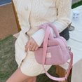 thumbnail image 4 of Bolso informal para mujer con cremallera Bolso bandolera peludo Bolso de ocio para mujer de color sólido suave, 4 of 8