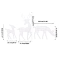 thumbnail image 4 of 3 Pcs 2D Christmas Reindeer Family Yard Light Decorations Pre-Lit Warm White Lights with Metal Stakes Christmas Eve Night Décor, 4 of 5
