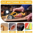 thumbnail image 7 of Cordless Electric Scissors: 4V Rechargeable Cardboard Cutter, 3 Blades, Safety Lock & LED Light, Box Cutter for Carton Carpet Plastic Fabric Leather(Yellow）, 7 of 7