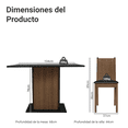 thumbnail image 3 of Juego de Comedor con Mesa y 4 Sillas Madesa Camélia MN 01, 3 of 5