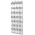 thumbnail image 2 of Zapatero colgante sobre la puerta con 28 bolsillos grandes, organizador de zapatos para puerta de armario, soporte para almacenamiento de zapatos, colgador de malla, blanco, 2 of 5