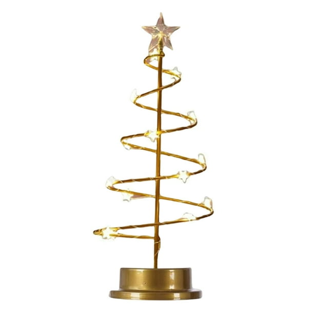 Adorno De Lámpara De Mesa De Luz De árbol De Navidad Para Mesita De Noche De Sala De Estar De Navidad