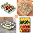 thumbnail image 2 of Divided Serving Tray with Lid and Handle Snackle Box Charcuterie Container Portable Snack Platters Organizer for Candy, Fruits, Nuts, Snacks, for Party, Entertaining, Picnic (4 Compartments), 2 of 7