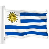 G128 - Uruguay Uruguayan Flag 3x5 ft Printed Brass Grommets 150D Quality Polyester Flag Indoor/Outdoor - Much Thicker and More Durable than 100D and 75D Polyester