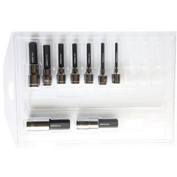 9 Piece Hex Bit Set W/Sockets Metric