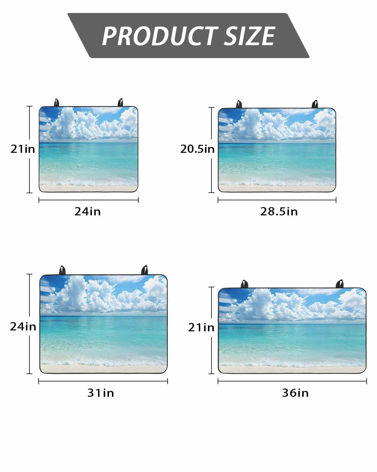 Stove Top Covers for Electric Stove, Ocean Blue Glass Stovetop Cover Protector, Beach Nature Coast Sea Shore Sky Seawater Induction Cooktop Protector Oven Mat for Kitchen Countertop 24"x21"