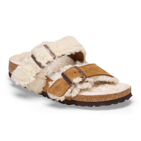 BIRKENSTOCK ARIZONA SHEARLING Clogs Mink Natural