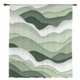thumbnail image 2 of Sage Green Ombre Semi Sheer Curtains Drapes for Living Room, Bedroom, French Doors Window 84 Inches Long, Modern Moire Geometric Abstract Rod Pocket Chiffon Curtain Drapery Voile Draperies Panel, 2 of 6
