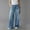 #+006Light Blue, variant on Women's Soft Mid-Rise Wide Leg Jeans Trendy Lightweight Stretchy Straight Leg Button Denim Jeans with Pockets Oversized Pants Dark GrayM