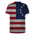 thumbnail image 4 of qucoqpe Mens American Flag T-Shirt Patriotic Vintage Shirts 4th of July Short Sleeve Hipster Tee Shirt, 4 of 5