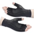 thumbnail image 1 of Women's Men's Copper Arthritis Compression Gloves, Rheumatoid Pain Relief Hand Guards, Muscle Tension Relief For Carpal Tunnel Pain, 1 of 5