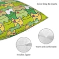 thumbnail image 3 of Pofeuu Cartoon Frog Print Double-sided plush pillowcase Square Throw Pillow Covers Pillows Cover for Living Room Bedroom Sofa Couch Cushion Cover（No pillow core）-24"x24", 3 of 7