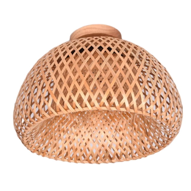 LáMpara de Techo Colgante de Mimbre de Bambú para Sala de Estar, Dormitorio, Comedor, 30 X 18 Cm