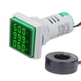 thumbnail image 1 of Yeacher Mini Digital Volt-ammeter Voltammeter Ammeter Voltmeter Cymometer Three LED Display Voltage & Current & Frequency Meter Indicator Monitor AC Panel Meter AC60-500V AC0-100A 20-75Hz, 1 of 8