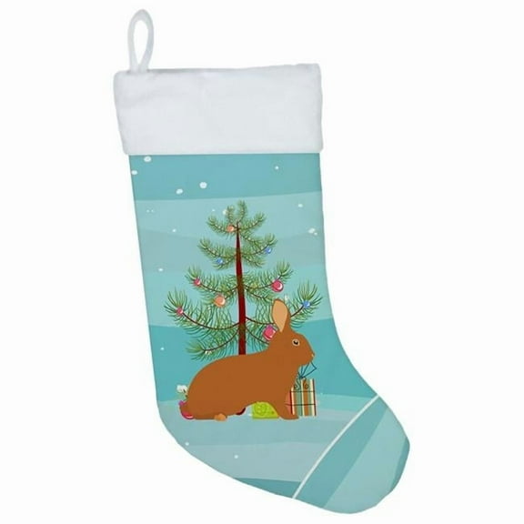 Carolines Treasures BB9336CS Rex Rabbit Christmas Christmas Stocking