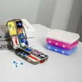 thumbnail image 5 of Livhil Daily Use Pill Organizer with Labels, Pill Box Easy to Open 10 Compartments, Portable Travel Pill Case (Blue), 5 of 8