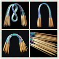 thumbnail image 3 of 18pcs Multicolor Tube Circular Carbonized Bamboo Double Pointed Knitting Needles Convenient & Smooth, 3 of 5