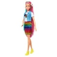 thumbnail image 2 of Barbie Leopard Rainbow Hair Doll (Blonde) with Color-change Hair Feature, 2 of 7