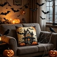 thumbnail image 4 of Halloween Theme Pillow Cover,18x18 Inch,Goth Witchy Decor,Spooky Fall Decor Pillow Covers,Hidden Zipper for Sofa Couch Bedroom Home Halloween Decor, 4 of 6