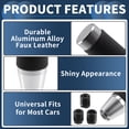 thumbnail image 6 of Unique Bargains 13cm Gear Shift Knob Aluminum Alloy Cylinder for Automatic and Manual Vehicle with 3 Adapter Silver Tone, 6 of 7