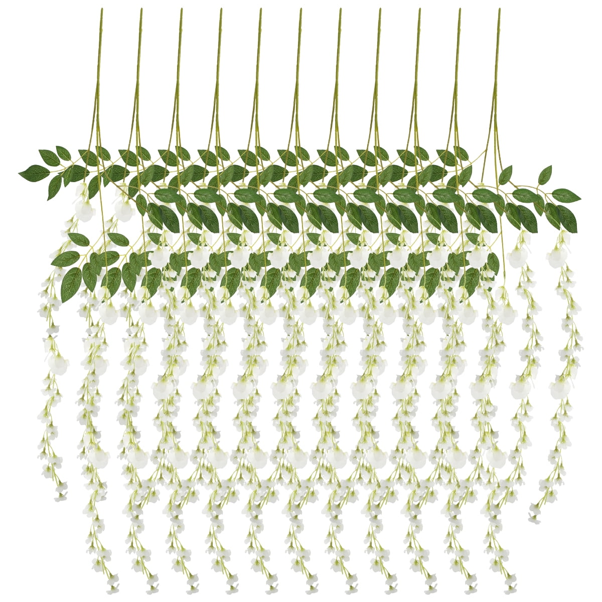12pcs 110cm Garland Silk Artificial Hanging Wisteria Flowers Wedding Home Decor 