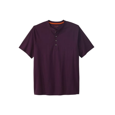 Boulder Creek By Kingsize Men's Big & Tall Heavyweight Short-Sleeve Henley Shirt