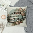 thumbnail image 2 of JRXY Spring Pillow Covers Flowers Truck Decorative Pillow Cases Summer Decorations Farmhouse Home Decor Cushion Case for Couch Sofa White, 2 of 5