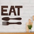 thumbnail image 5 of Carolilly EAT Sign for Kitchen Decor, Rustic Fork and Spoon Wall Art Wood Sign, 5 of 7