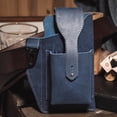 thumbnail image 2 of Bolso de cuero para hombre Jinwen Funda de teléfono para hombres Riñonera portátil Azul, 2 of 8