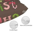 thumbnail image 3 of Zufioo Ho Ho Ho Merry Christmas Print Double-Sided Throw Pillow Cover, Pillow Protector Home Decor - With Hidden Zipper, Suitable for Bedroom, Living Room, Car Interior-20"x30", 3 of 6