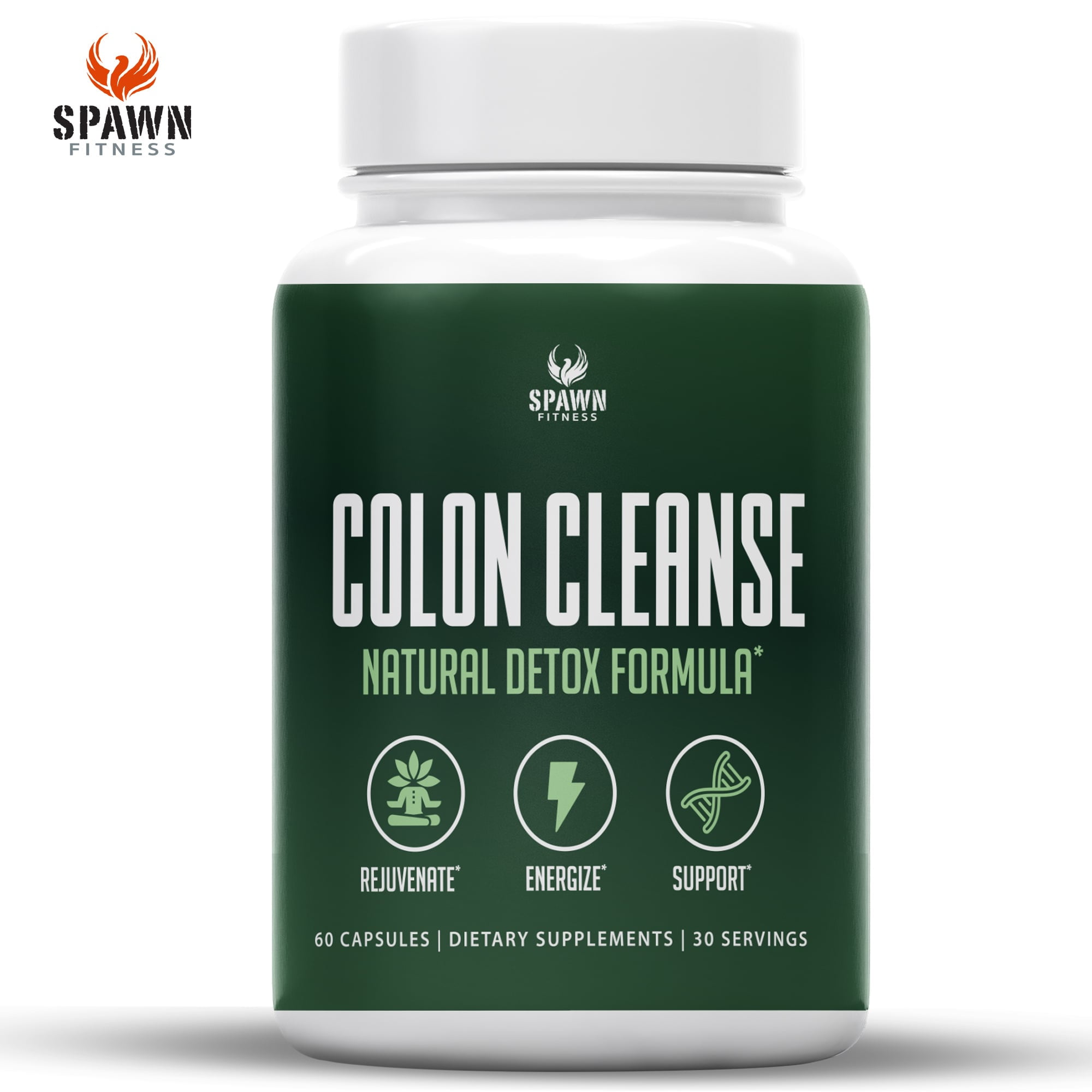 Spawn Fitness Colon Cleanse Supplement Detox Pills for Weight Loss 60 Capsules