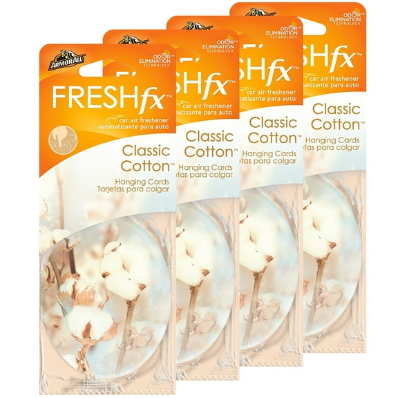 Armor All FRESHfx Car Air Freshener Hanging Card, 12-Count (Classic Cotton)