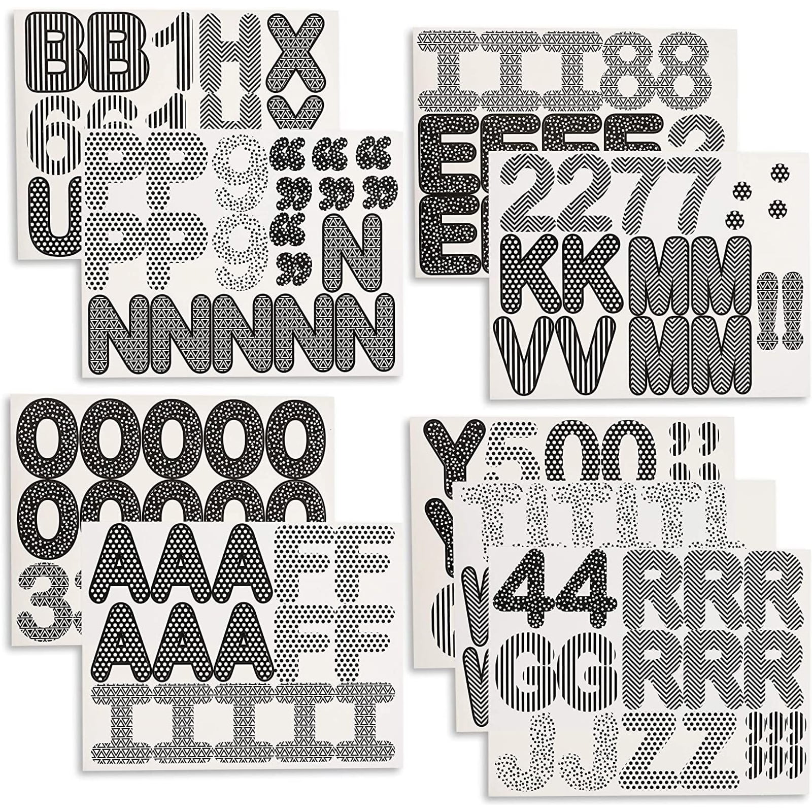 144 Pcs Bulletin Board Alphabet Letters A-Z and Numbers 0-9 Cutouts for Classroom Supplies, 4'