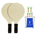 thumbnail image 3 of Colaxi 2 Pieces Kids Badminton Paddle Set Pickleball Physical Exercise Toys Badminton Racket Shuttlecock Paddle Set for Beach Family 5 Large Balls, 3 of 8