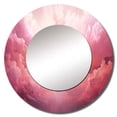 thumbnail image 2 of Designart "Spiritual Glow of Christian Ascension Art I" Christianity Rund Mirror For Wall Decor - Large Pink Round Print Mirror - Round Traditional Mirror - Wall Mounted Round Large Mirror - 29" x 29", 2 of 6
