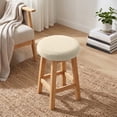 thumbnail image 6 of Round Bar Stool Cover Elastic Slipcover for Swivel Rolling Stools, Fits 12-15 Inch Seat, Linen Textured , 1 Pack, 6 of 6