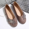 thumbnail image 6 of Gpaecead Women's Rhinestone Floral Ballet Flats Faux Suede Slip On Cushioned Dress Shoes For Office, Party And Commute Gray, 6 of 8