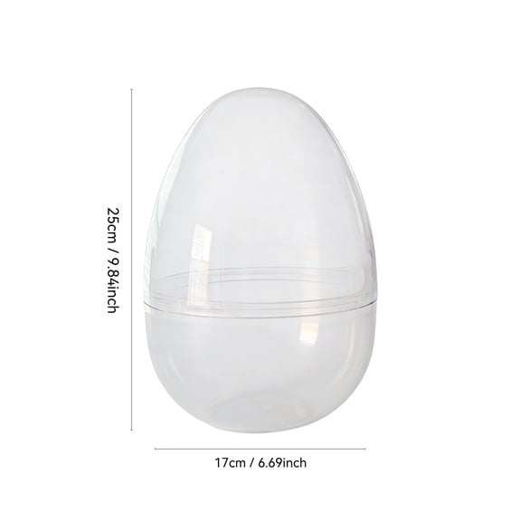 Large Easter Egg 25cm Plastic Opening DIY Fillable Egg for Easter Party Decor, Kids Gifts, Candy Surprise & Craft Projects