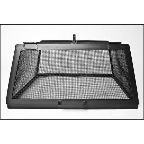 24 X Square Hybrid Steel Fire Pit Screen With Hinged Access Departments